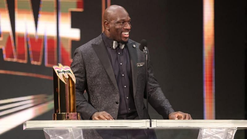 Titus O'Neil at the WWE Hall of Famer earlier this year